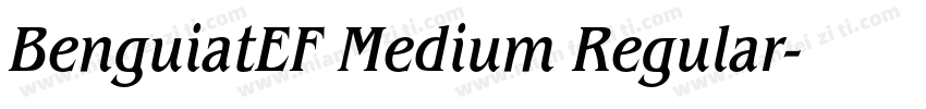 BenguiatEF Medium Regular字体转换